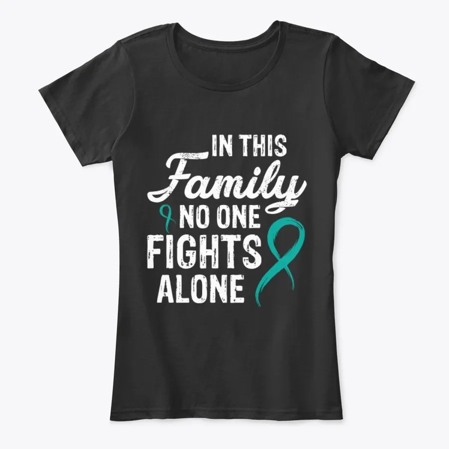 No One Fights Alone Ovarian Cancer T t-shirt