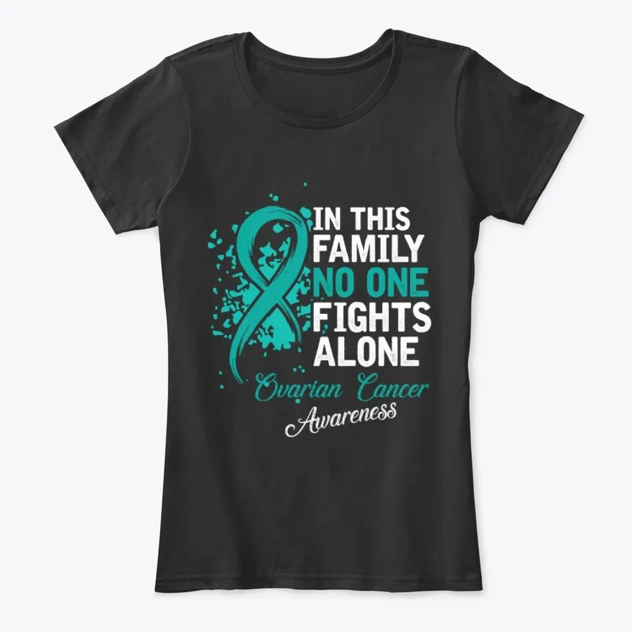 "No One Fights Alone Ovarian Cancer Tee t-shirt"