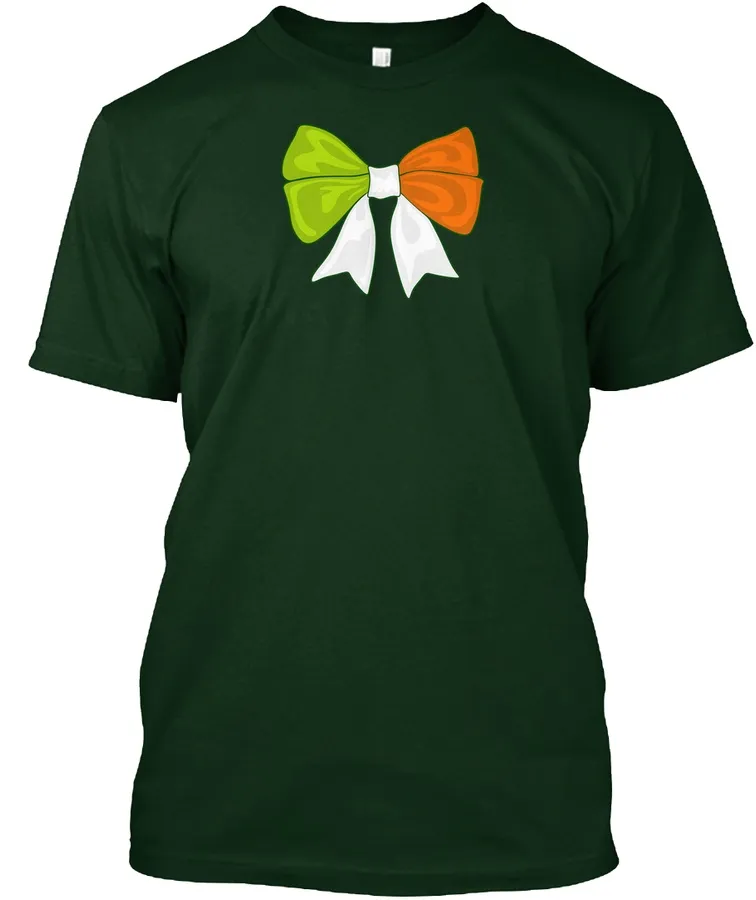 Paddys Day Irish Flag Bow t-shirt