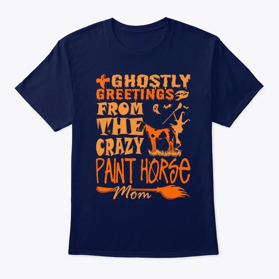 "Ghostly Greetings Paint Horse Mom t-shirt"