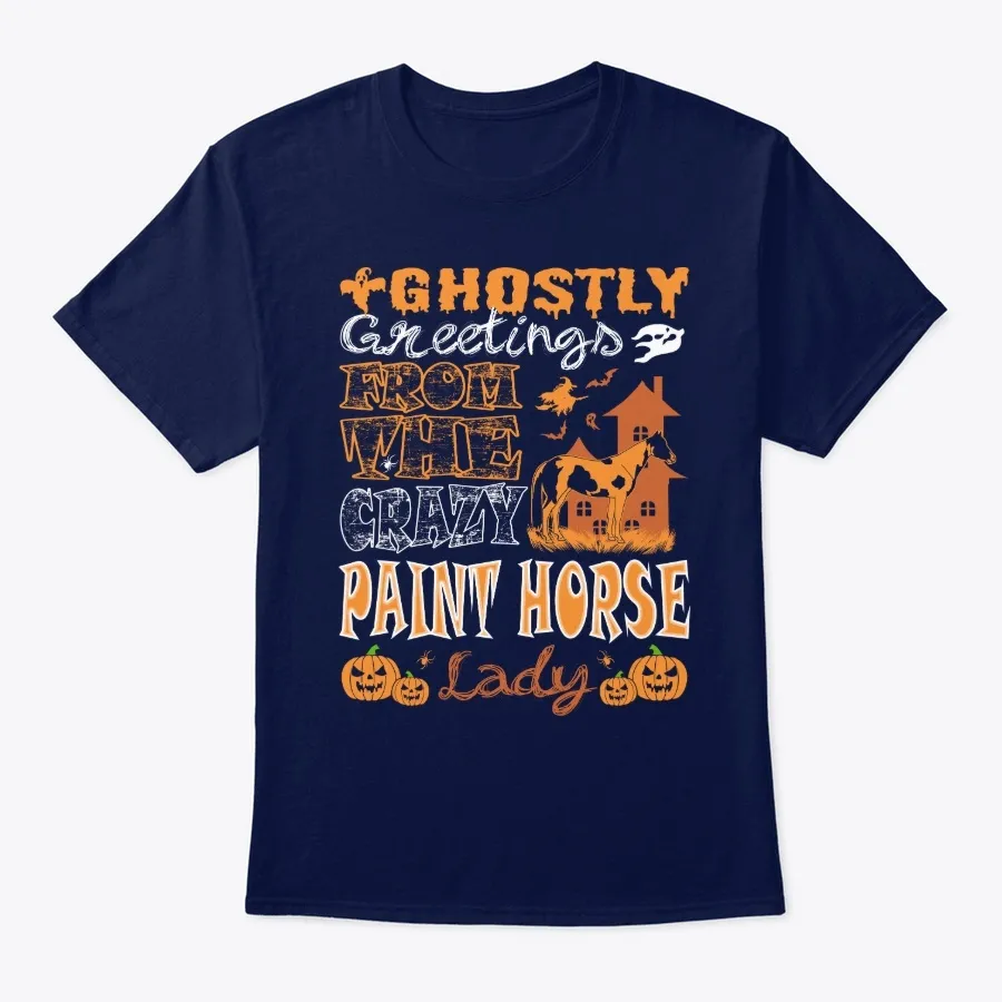 Halloween Greetings Paint Horse Lady t-shirt