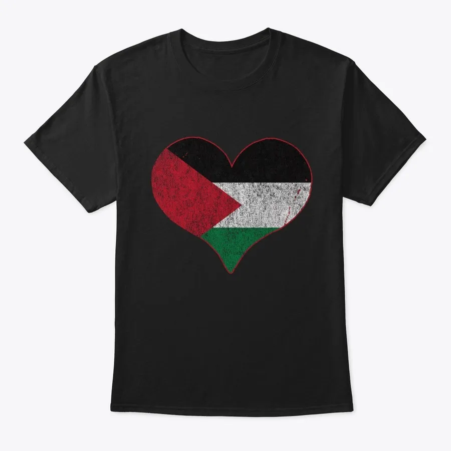 Vintage Palestine Flag Heart t-shirt