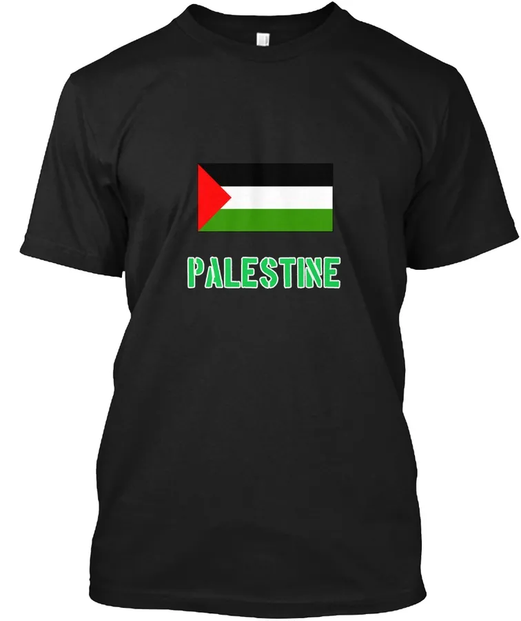 "Palestine Flag Stencil Green Design t-shirt"