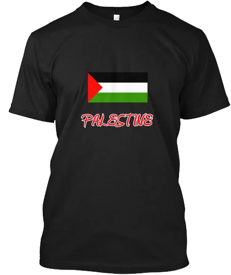 "Palestine Flag Artistic Red Design t-shirt" - The Brooklyn Standard Quality