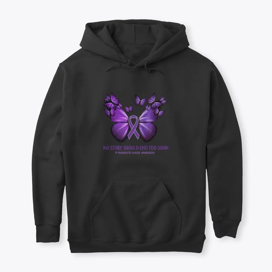 Pancreatic Cancer Butterfly Sticker t-shirt