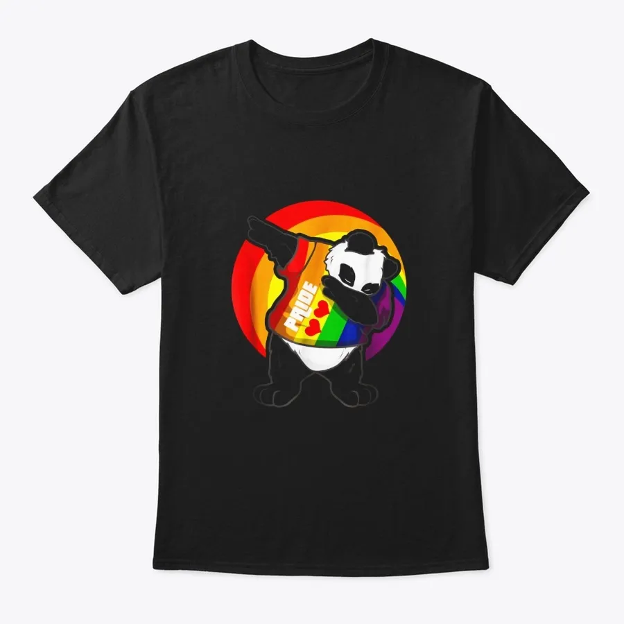 "Panda Dab Shirt Pride Rainbow Dabbing t-shirt"