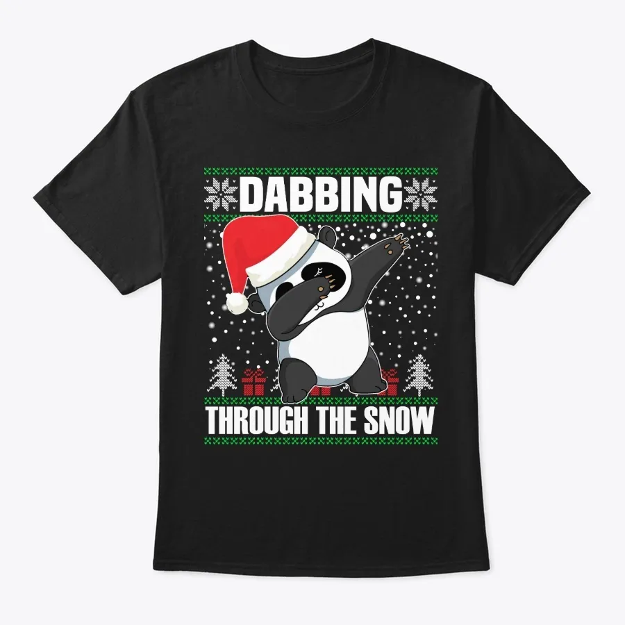 Panda Dabbing Through The Snow t-shirt