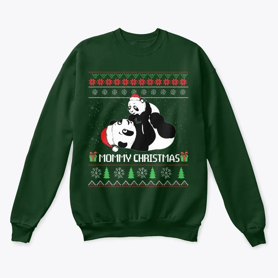 Panda Mom Ugly Christmas Sweater t-shirt