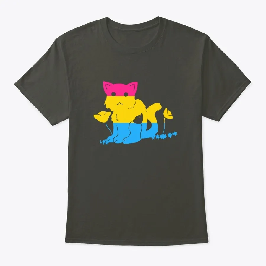 Pansexual Pride Flower Cat t-shirt
