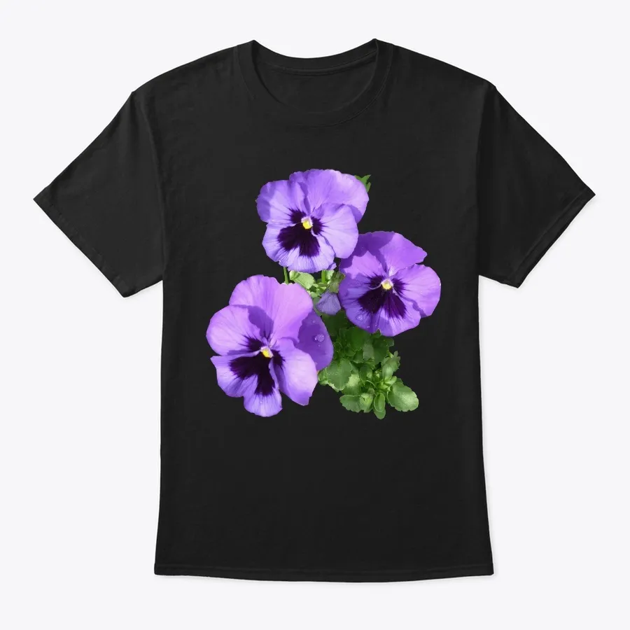Purple Pansies Flowers Gardening t-shirt