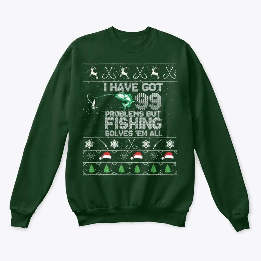 Funny Fishing Ugly Christmas Sweater t-shirt