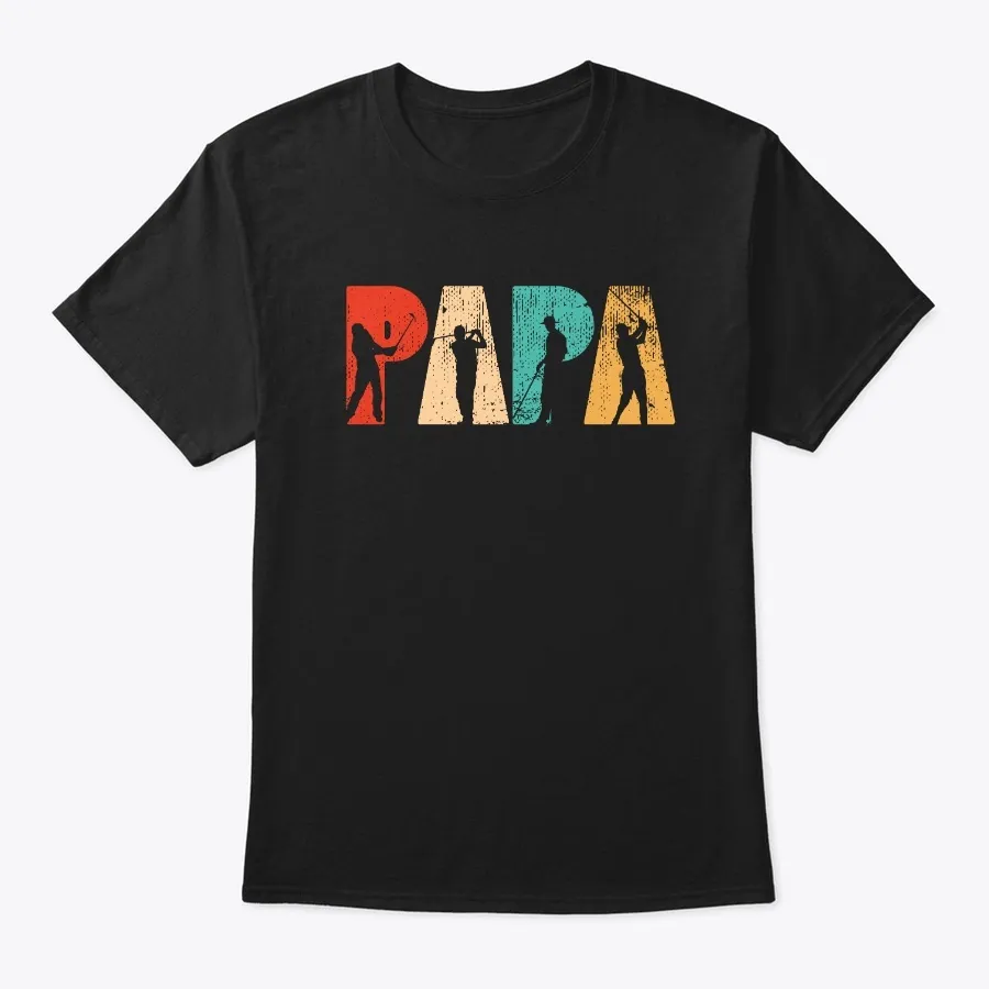 Retro Golfing Papa Golf Fathers Day t-shirt