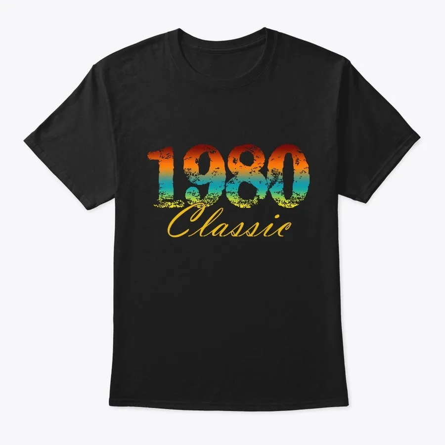 Classic 1980 Born In 1980 Novelty Gift t-shirt