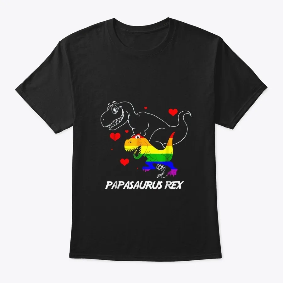 Lgbt Papasaurus Rex Lgbt Shirts Fathers t-shirt