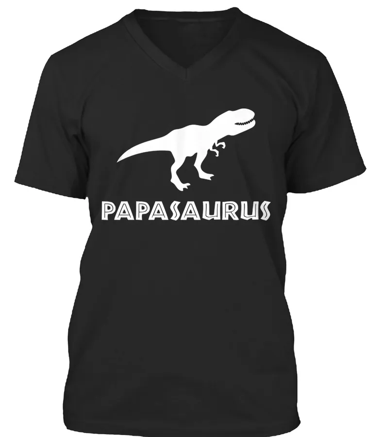 Papasaurus Rex V-neck Tee Shirt Premium t-shirt