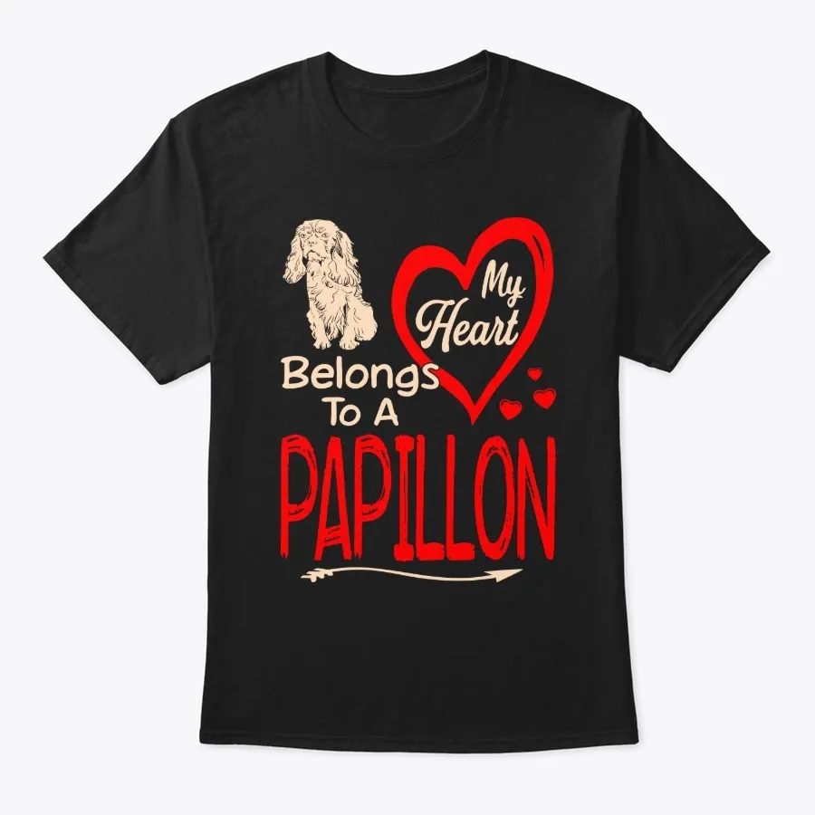"Heart Belongs Papillon Valentine t-shirt" - The Brooklyn Standard Quality