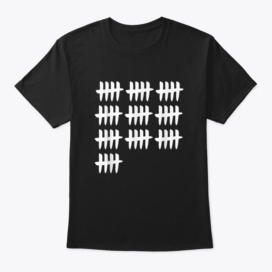 50 Tally Marks 50th Birthday Gag Gifts F t-shirt