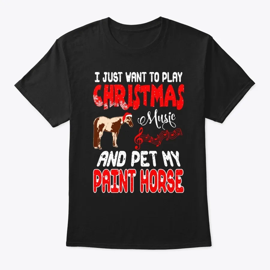 Play Christmas Music Pet Paint Horse t-shirt