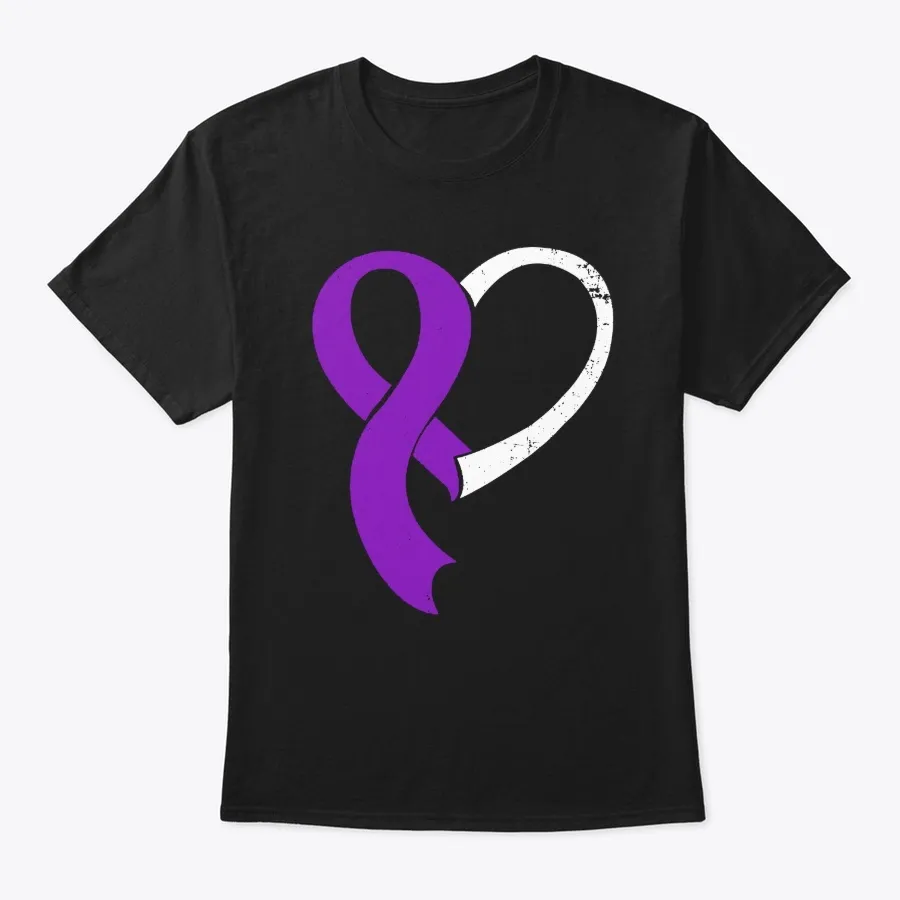 Heart Ribbon Pancreatic Awareness Shirt t-shirt