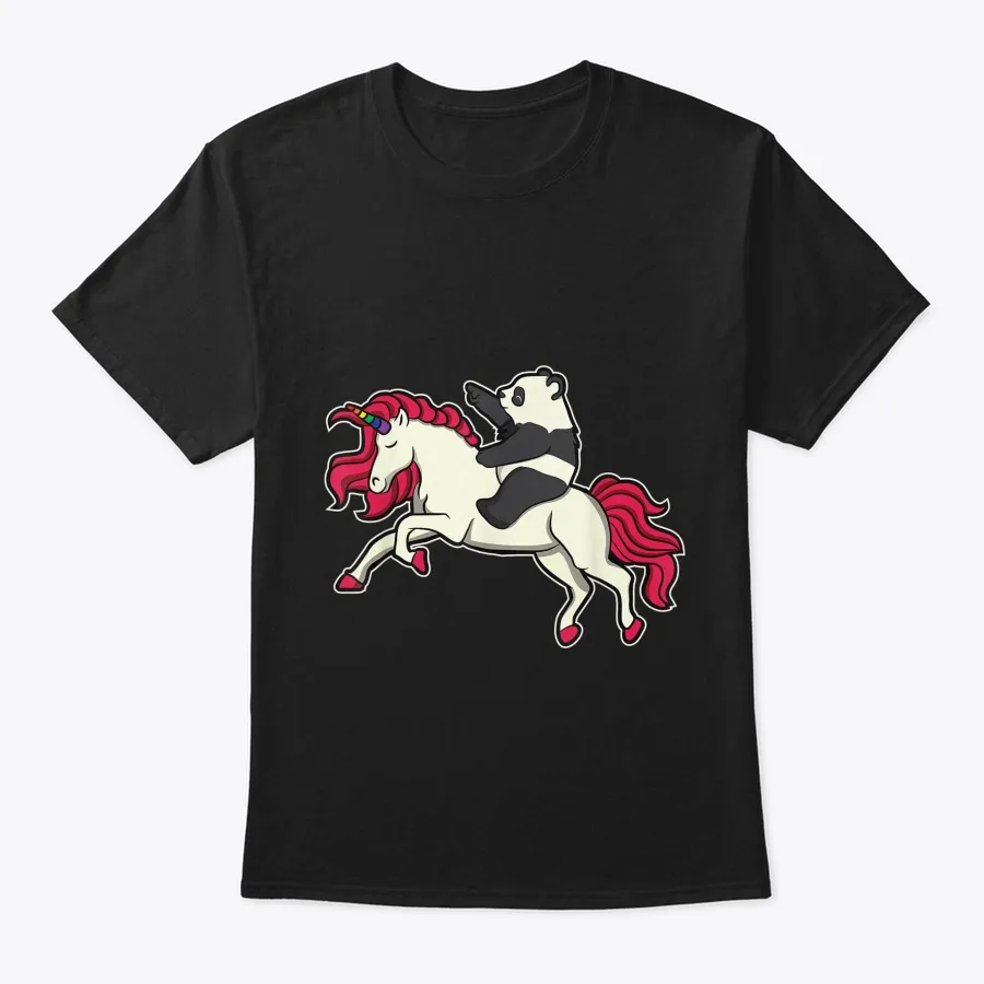 Funny Panda Riding Unicorn T Shirt For P t-shirt