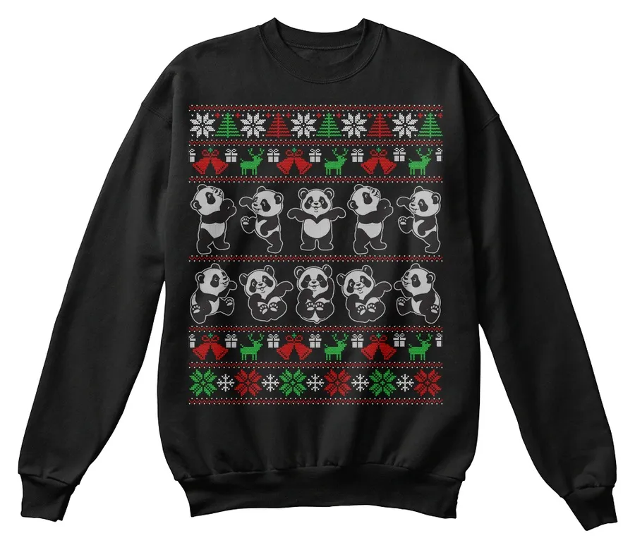 Panda Ugly Christmas Sweater Gift Funny t-shirt