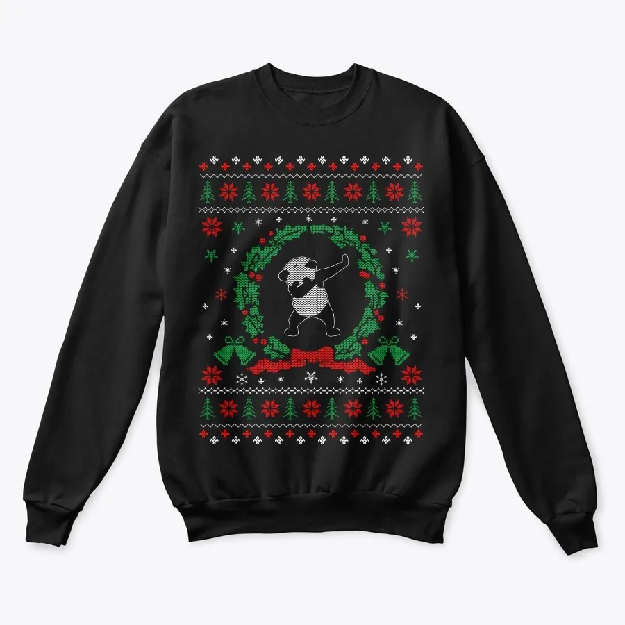 "Panda Dabbing Ugly Christmas Sweater t-shirt"