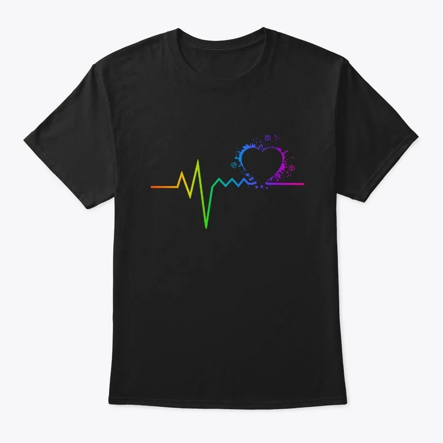 Pansexual Pride Heartbeat Lgbt Gay Pride t-shirt