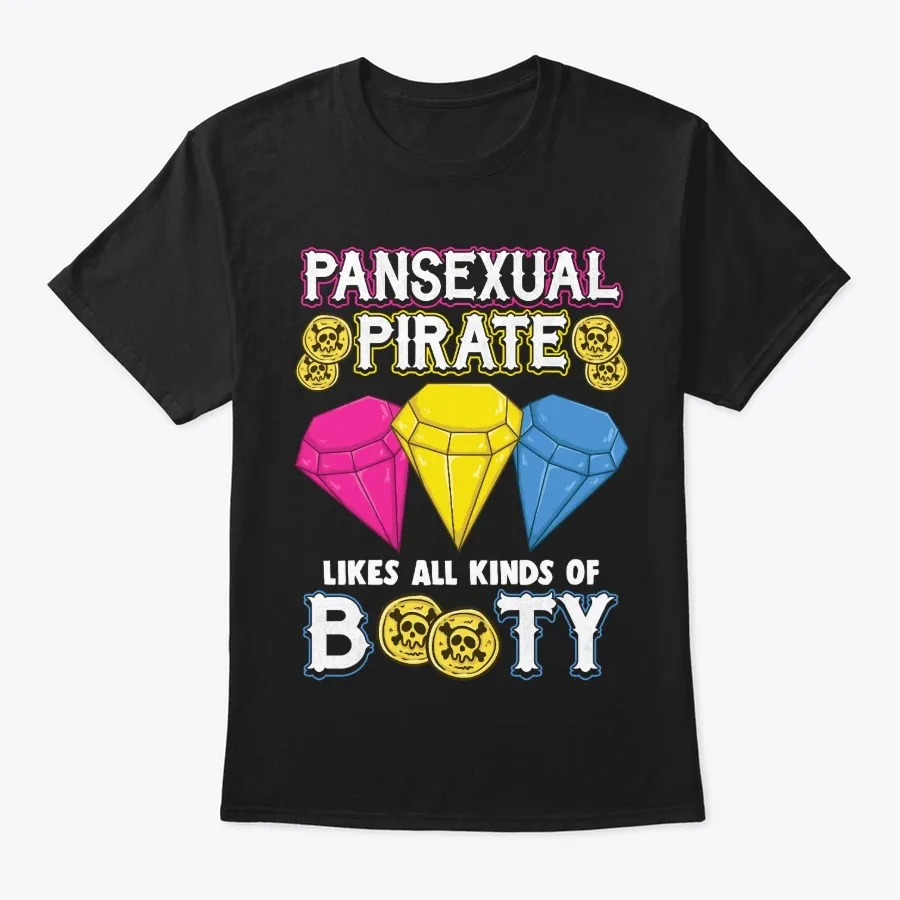 Pansexual Pride Pan Rights Gay Pirate Bo t-shirt