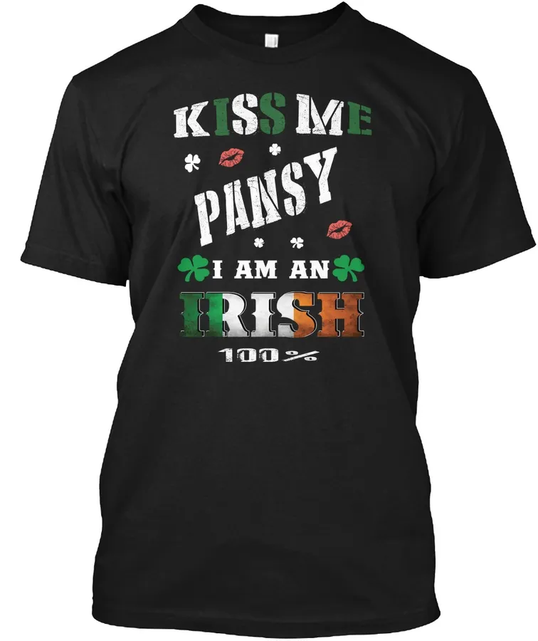 Pansy Kiss Me Im Irish t-shirt