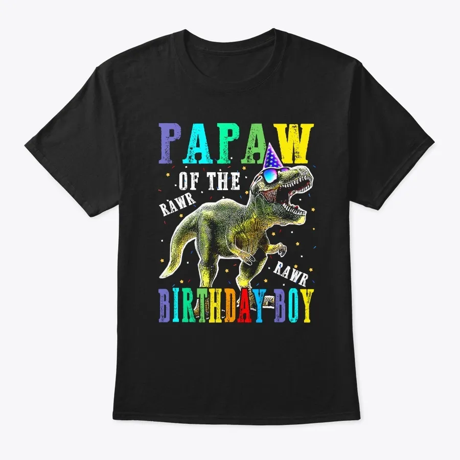 Papaw Of The Birthday Boy Dinosaur t-shirt