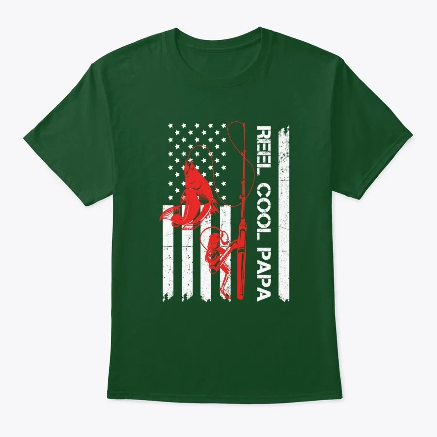 Reel Cool Papa Fishing Lover Gift Father t-shirt