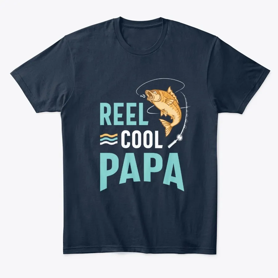 Reel Cool Papa Fishing Gift Fathers Day t-shirt