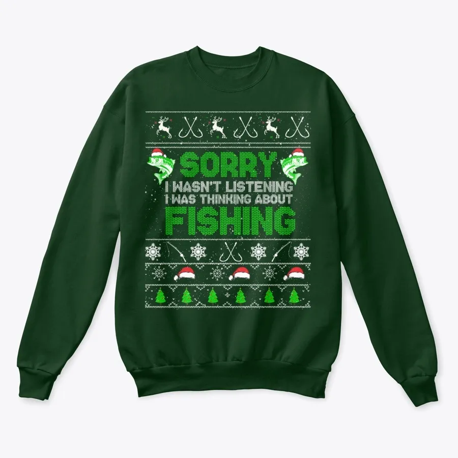 Fishing Ugly Christmas Sweater t-shirt
