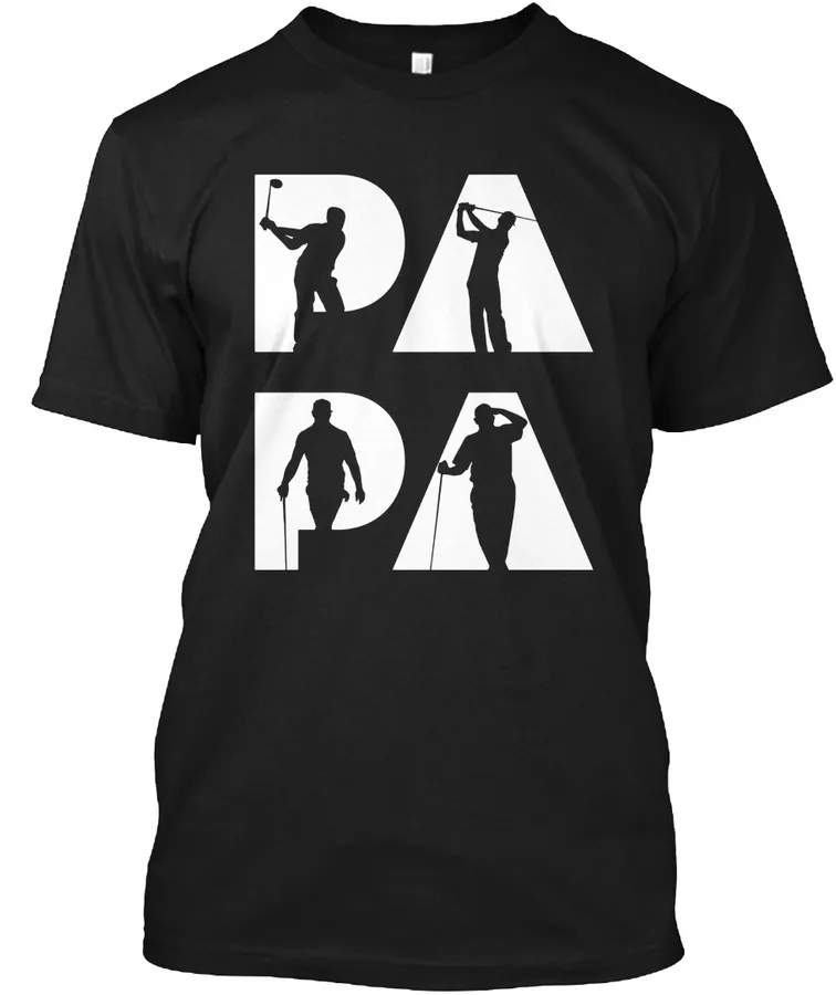 Mens Papa Golf Shirt Fathers Day Gift Shirt Grandpa Dad Tee t-shirt