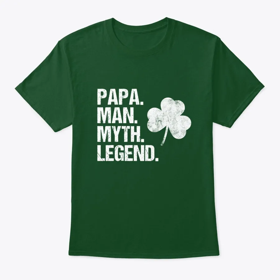 Papa Man Myth Legend Shamrock Irish t-shirt