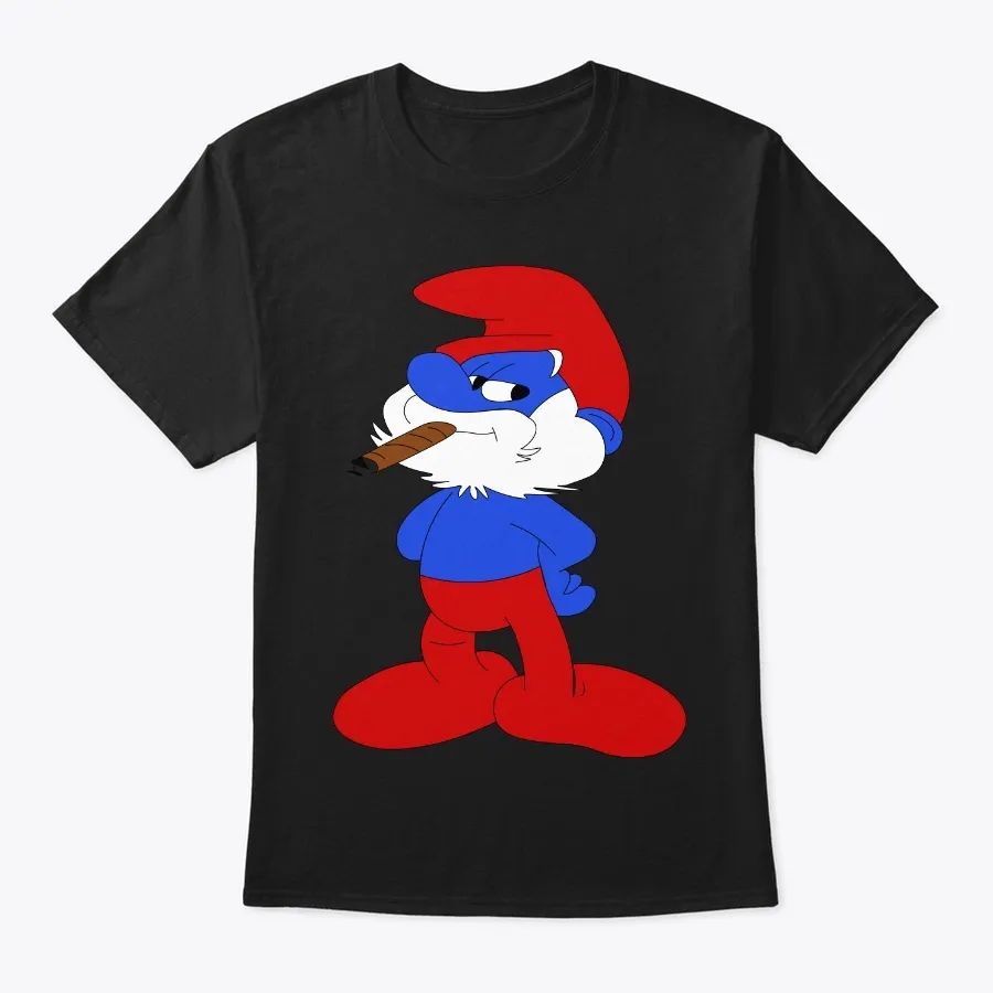Papa Smurf Smoking A Blunt t-shirt