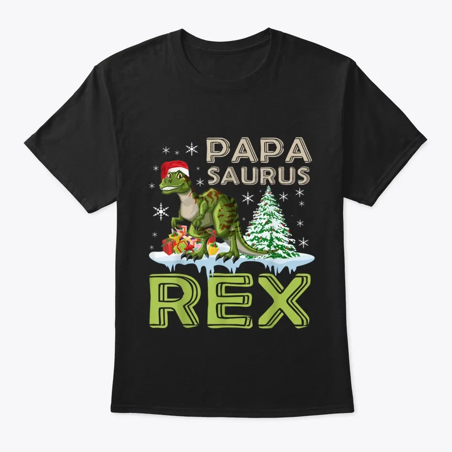 Papasaurus Rex Funny Dinosaur Christmas t-shirt